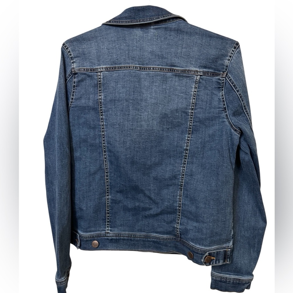 Joan Vass High End Button Down Blue Denim Jean Jacket Women’s M - Picture 2 of 5